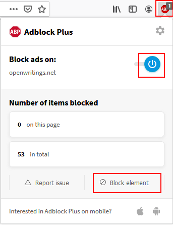 AdBlock Plus - settings