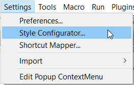 Notepad++ - Settings > Style Configurator