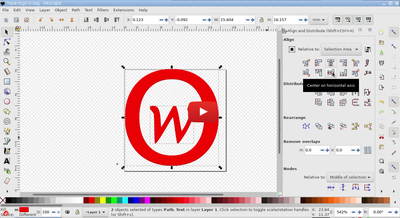 Inkscape - Center objects