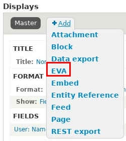 Setting screenshot to add EVA