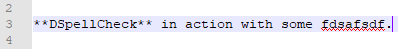Notepad++ - DSpellCheck in action