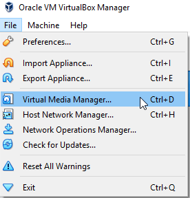 VirtualBox - Virtual Media Manager path