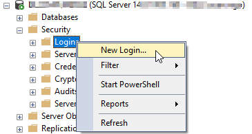 MS SQL Server Studio - Login path