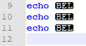 DOS - beep character