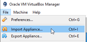Virtualbox - Import Appliance - path