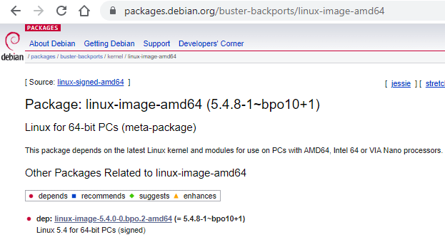 linux-image-amd64-package - homepage