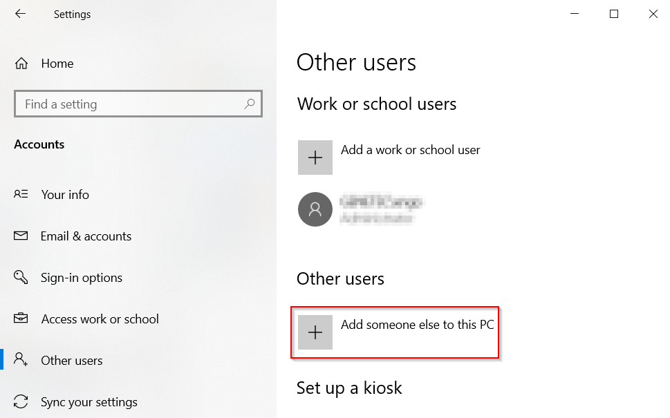 MS Windows - Create a user with non-Microsoft account - 01