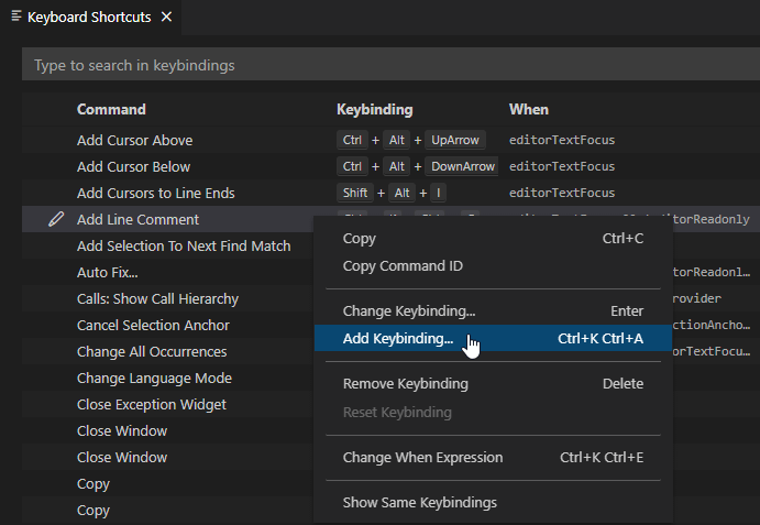 VSCode - Add Keybinding