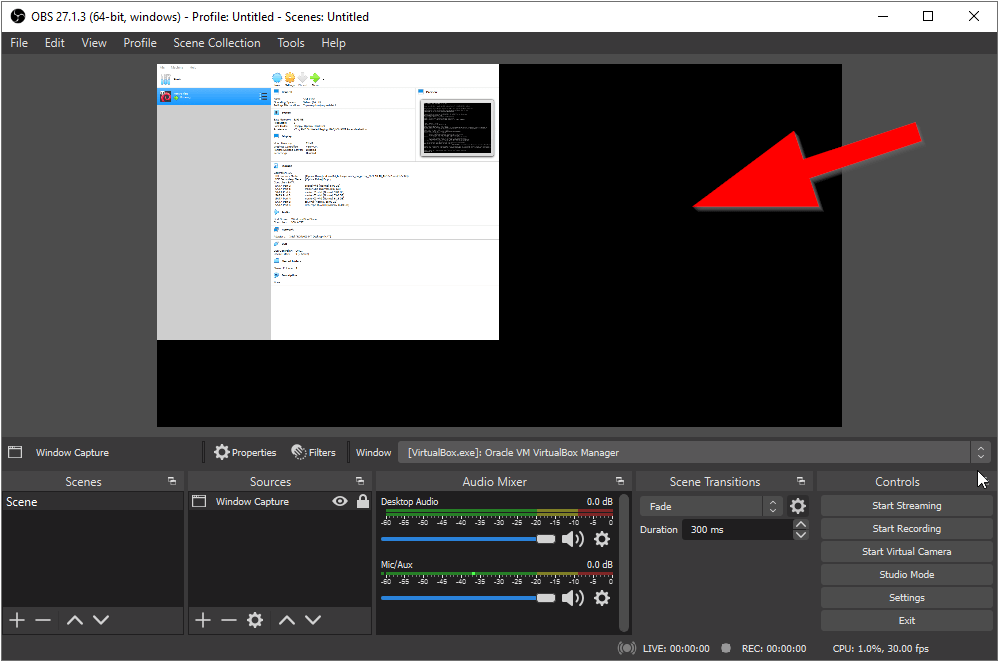 OBS Studio - Window capture size different than base canvas size
